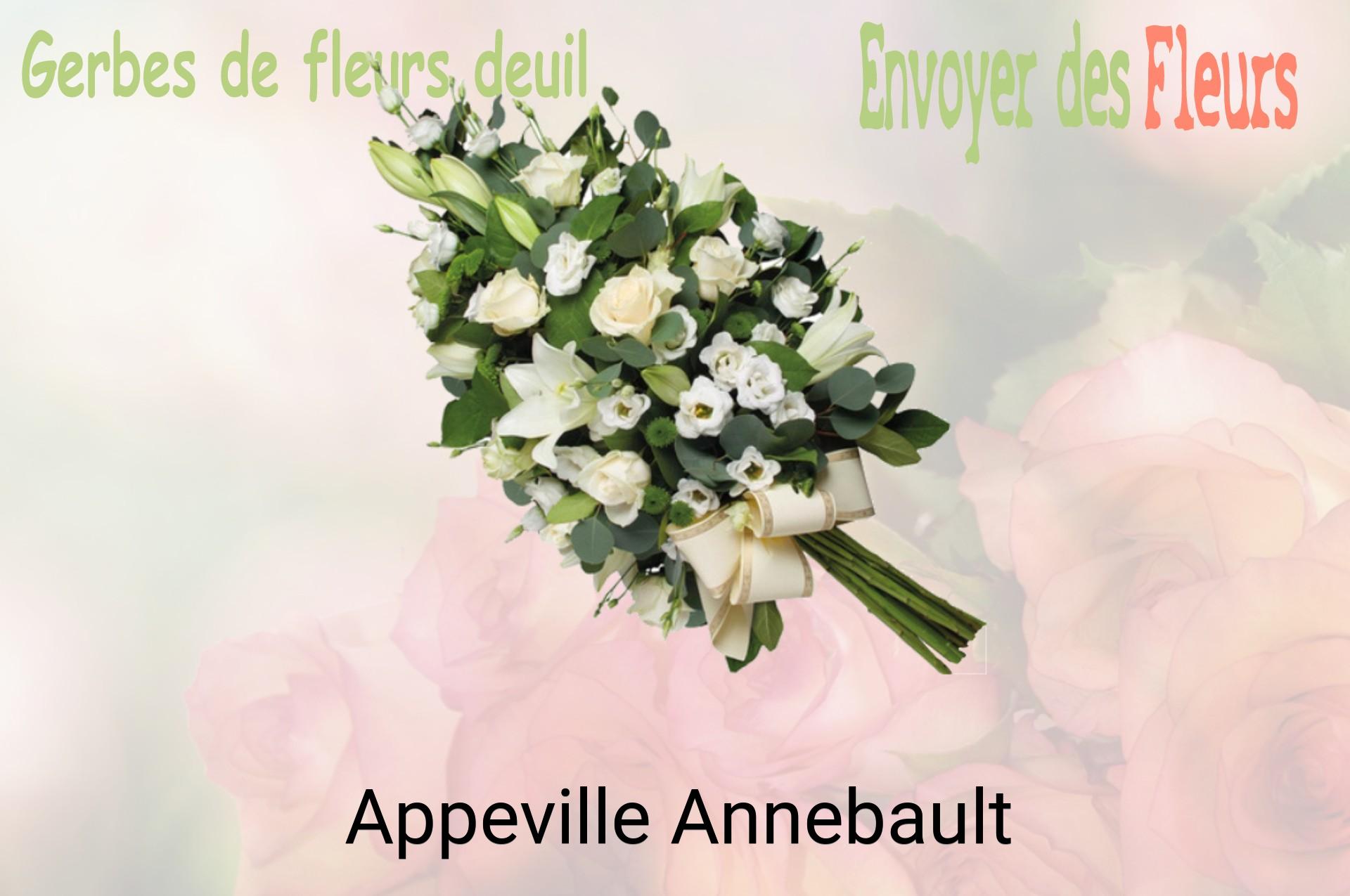 Gerbe de fleurs de deuil livrée à Appeville-Annebault